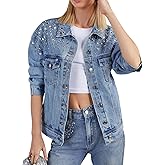 Kedera Jean Jacket Women Trendy 2025 Embellished Button Down Vintage Western Trucker Jacket Spring Coat Outfits