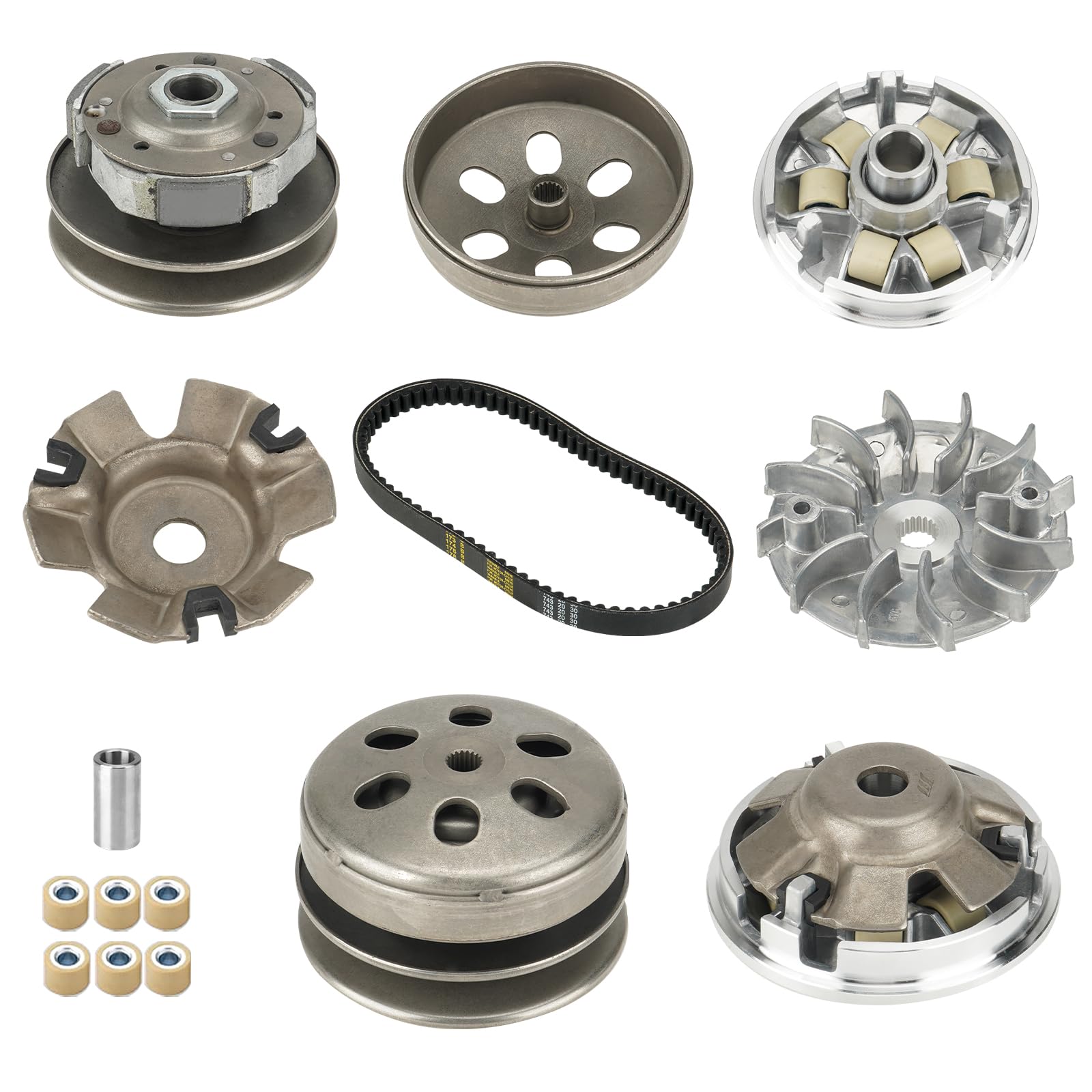 Photo 1 of Fit for Gy6 150cc High Performance Clutch Set, Racing Scooter Variator,Fit for Gy6 125cc/150cc, for 152QMI/157QMJ Engine Scooter ATV, Including Variator and Clutch Assembly with 743 belt