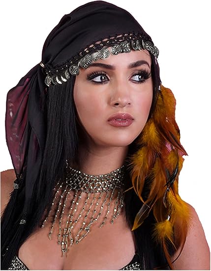 Amazon.com: Gypsy Head Scarf with Coins 