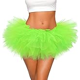 Tutu for Women Adults - 5-Layer Tulle Skirts 80s Outfit for Women - Puffy Adult Tutus - Halloween Costumes Skirt