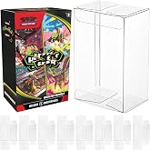Rainmae 12 PCS Perfect Order Booster Bundle Protector Case, Clear Plastic Display Box Compatible with Ascended Heroes(NOT fit Older Booster) Storage Box for Chaos Rising Booster Bundle Box Protection