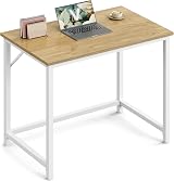 VASAGLE Computer Desk 80x50x76 cm Natural Oak White LWD038W70 view 1