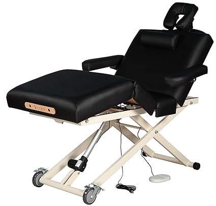 Sierracomfort Adjustable 4 Section Electric Lift Massage Table Black