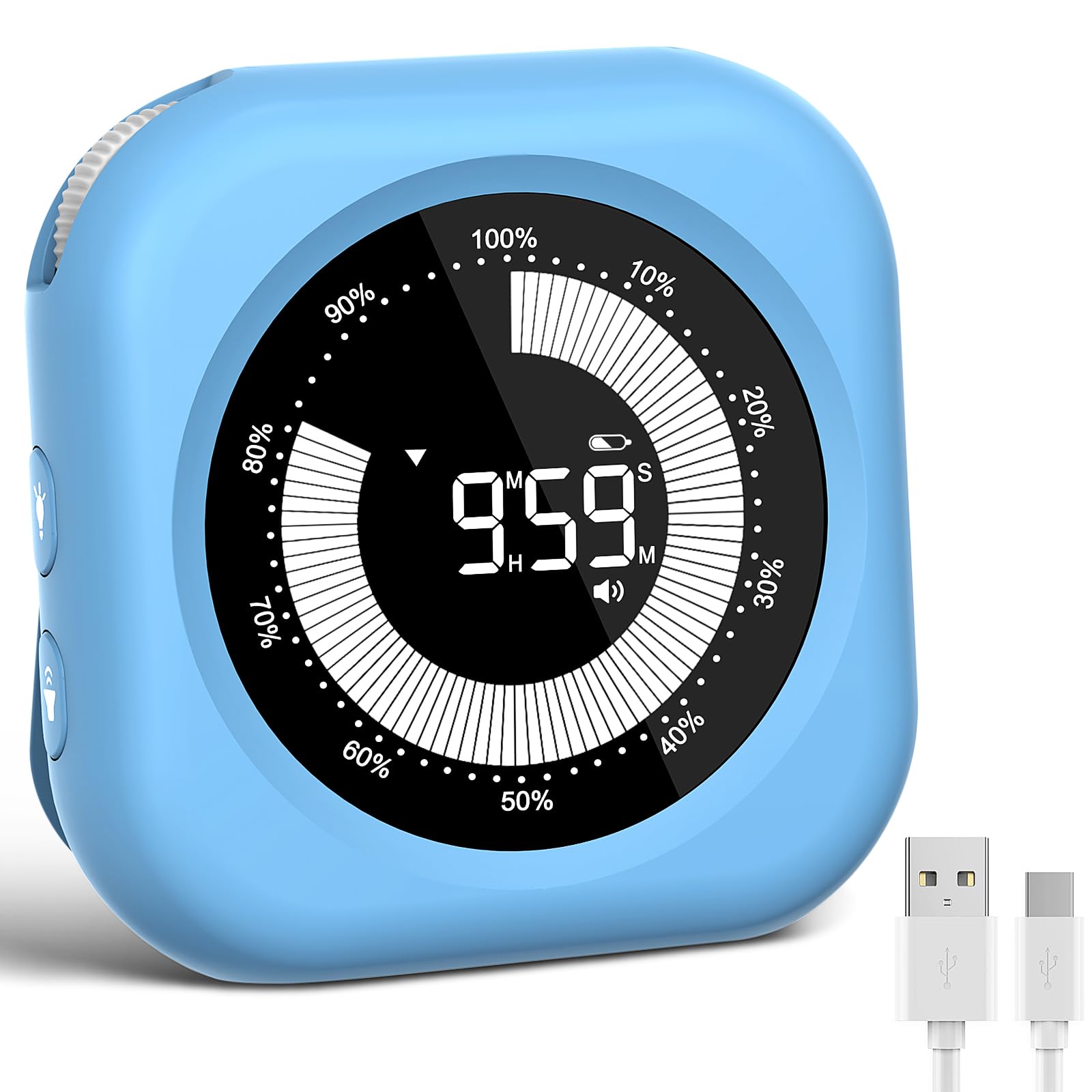 Photo 1 of Visual Timer for Kids Rechargeable, 10-Hour Digital Timer ?Magnetic Timer with Visual Time Bars Design?3 Brightness/3 Volume Adjustable, Countdown/up Timers for Classroom Study Game GYM Kitchen Office