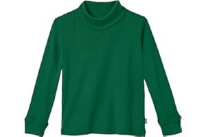 CITY THREADS Made in USA Turtleneck 100% Cotton for Boys and Girls in Basic Colors for Kids School Base Layering