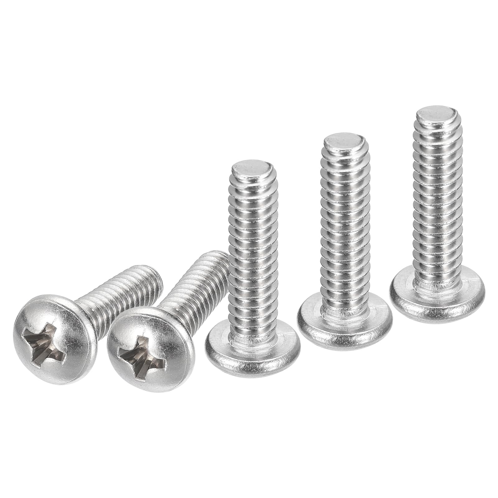 DTGN #10-24x3/4" Pan Head Machine Screws, 50Pcs 304 Stainless Steel, Phillips Drive, UNC Full Thread, Bright Finish, Screws Bolts Kit — image 1