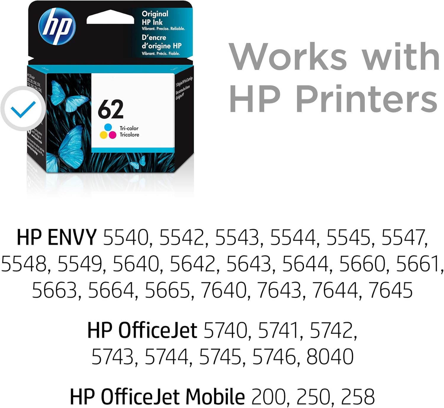 HP 62 | Ink Cartridge | Tri-color | C2P06AN, Single: Office Products