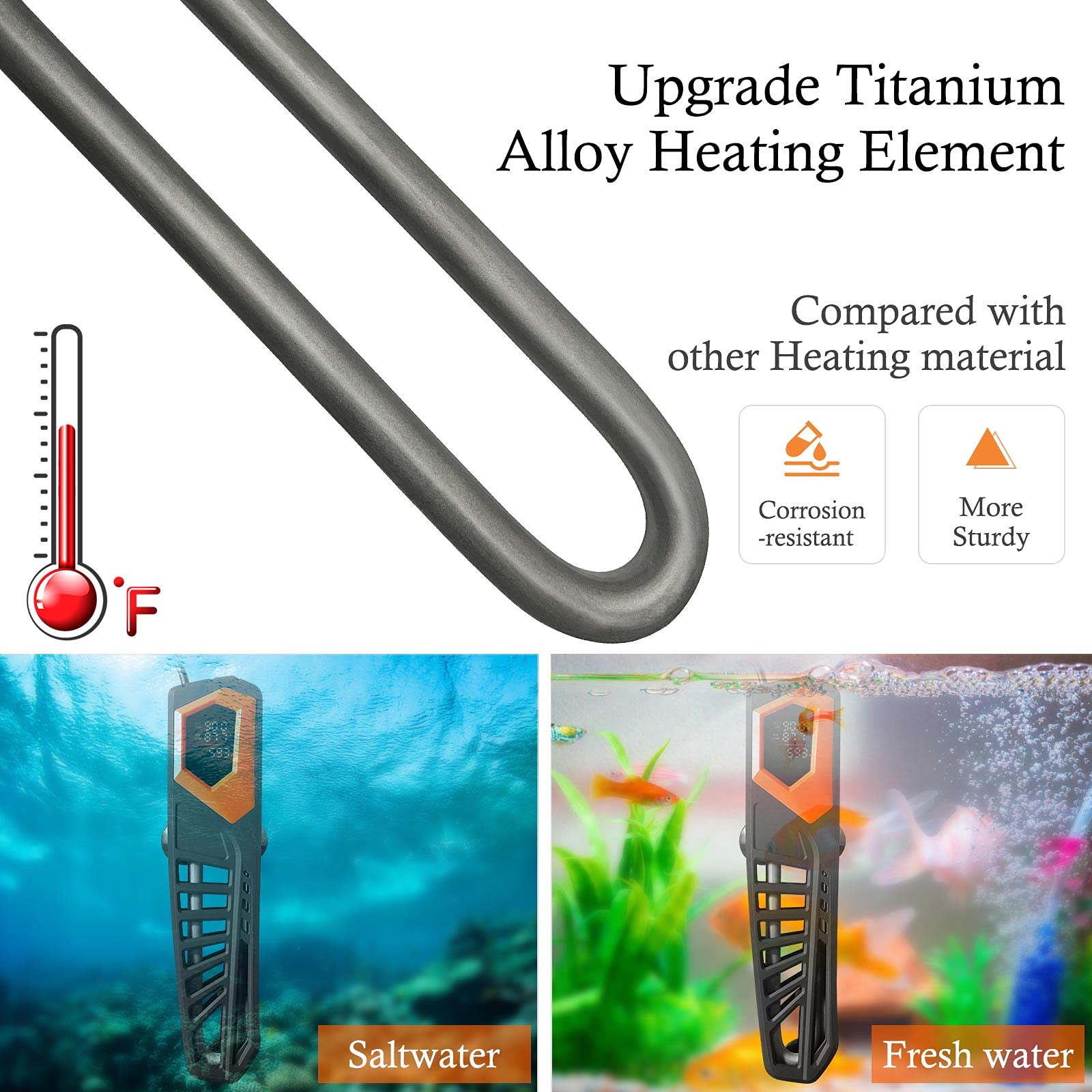 Mua HITOP 600W Titanium Aquarium Heater - Digital Fish Heater with LED ...