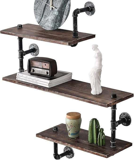 BOSURU - Estantes flotantes industriales para Colgar en la Pared
