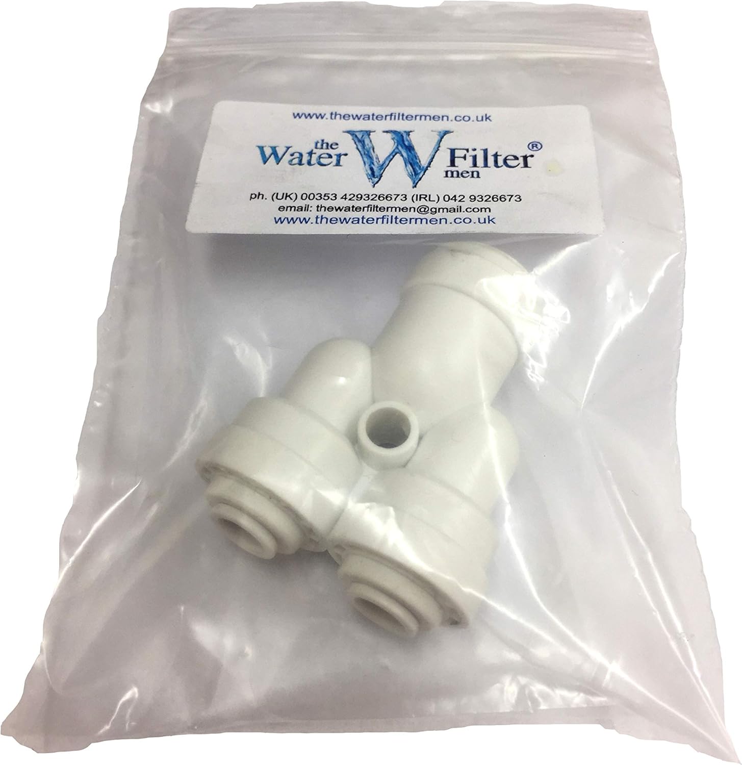 Y Fitting Connector 2 Way Water Line Splitter Divider or Reducer 6mm or 10mm Water Filter Pipe