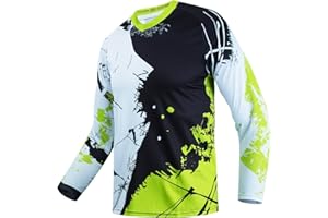 TELEYI Kids Cyling Jersey,Youth Dirt Bike Jersey Boys Bicycle Shirt Girls Motorcycle Motocross Long Sleeve Off-Road Downhill Tops