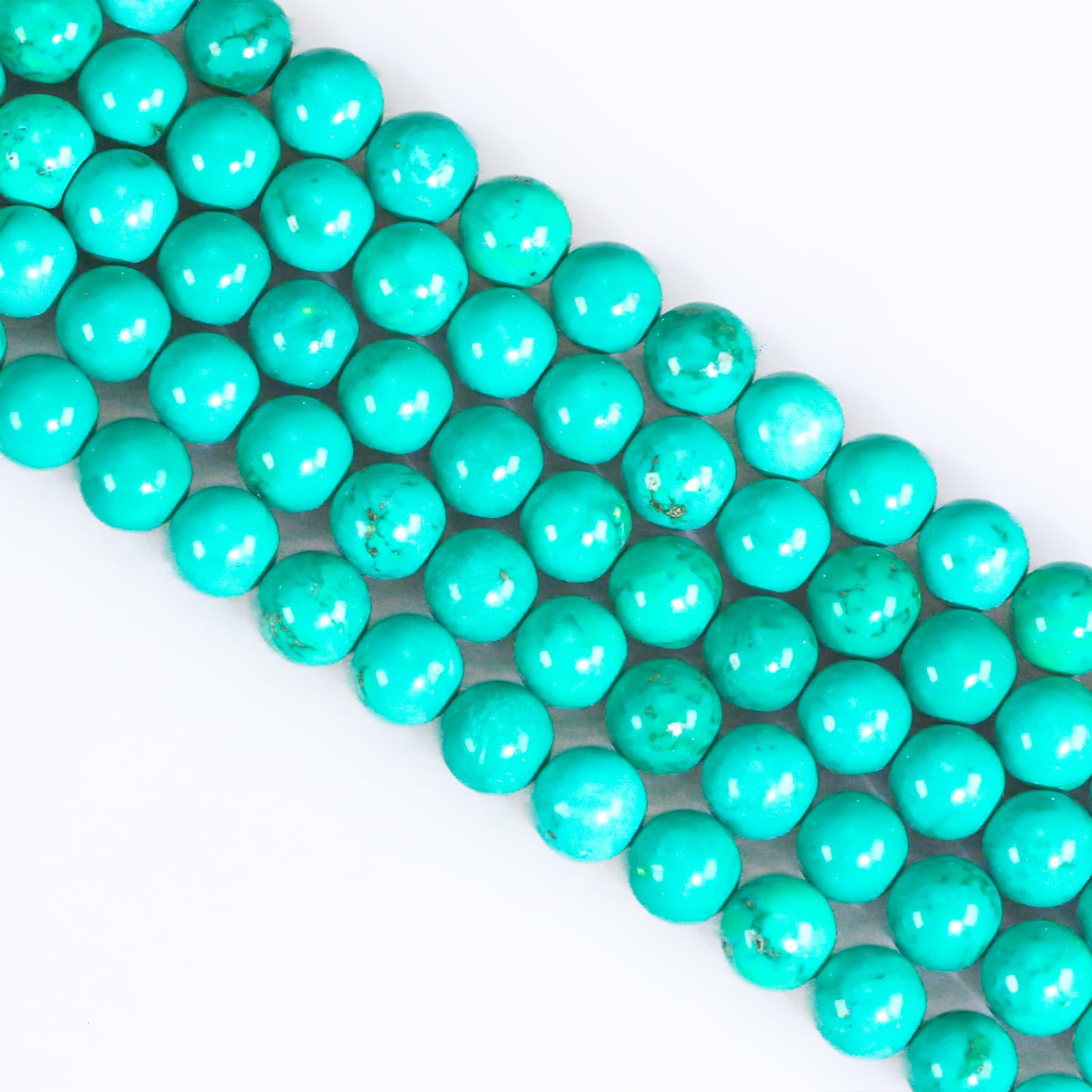 Ouubuuy 45pcs Green Turquoise 8mm Round Crystal Beads for Jewelry Making, DIY Crafts, Gifts — image 1