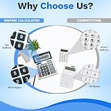 Empire Desk Calculator 12 Digit Large Key Display Solar Battery Powered Home view 2
