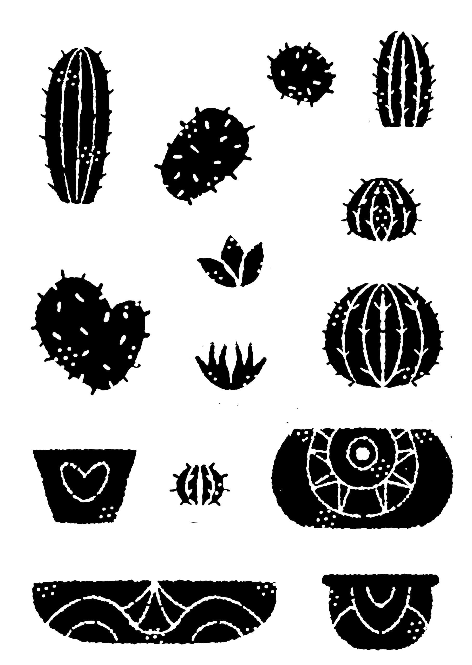 Woodware Francoise Collection - Clear Magic Stamp Set - Build A Cactus, A6, (FRS914)