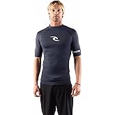 Short Sleeve Rashguard - UPF 50+ Sun Protection Surf Shirt, Tight Fit Rash Vest