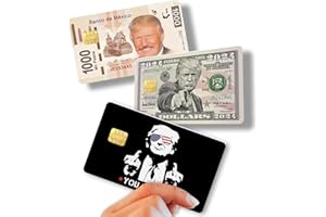 Ziso Rekatsi Debit Card Stickers Skins Trump for Debit Credit card 3Pcs Key EBT Card Personalizing Bank Card No Bubble,Slim,Waterproof Romovable Card Full Cover with Chip (Trump Sticker)