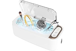 IFTHFOUR Ultrasonic Cleaner, 48KHz Professional Chargeable Ultrasonic Cleaner with Digital Timer, Jewelry Ultrasonic Machine for Eyeglasses, Watch, Ring, Dentures, Dental Retainer, Jewelry