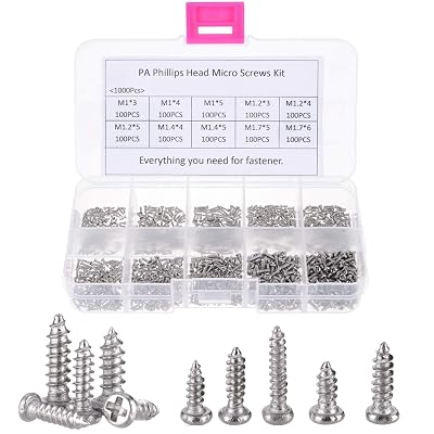 304 Stainless Steel Phillips Pan Head Self-Tapping Screws - Metric Sizes M1 M1.2 M1.4 M1.7 - Small Sheet Metal Screws 3 thumbnail image