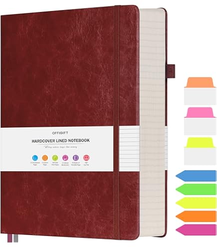 Amanple - Cuaderno En Espiral, Diario Con Rayas Universitarias, 8.5 X