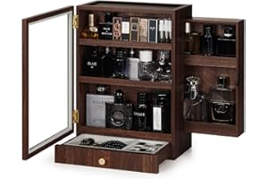 Homde Cologne Storage Organizer with Drawer - Men's Cologne Holder - Stylish Display Box for Home Bathroom