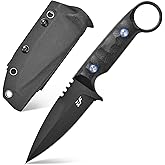 Eafengrow EF152 Fixed Blade Knife K110 Steel Blade G10 Handle Full Tang EDC Tool Knife for Outdoor Working Camping Hiking