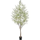 PHYTREE Faux Olive Tree 9FT, Olive Trees Artificial Indoor, Tall Fake Tree with Realistic Leaves & Fruits for Home Office Living Room Decor