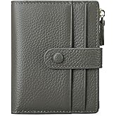 FALAN MULE Small Wallets for Women RFID Blocking Slim Bifold Leather Womens Wallet with Zipper Coin Purse