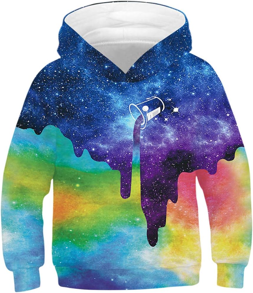 GLUDEAR Boys Girls 3D Print Graphic Sweatshirts Long Sleeve Pullover Hoodies