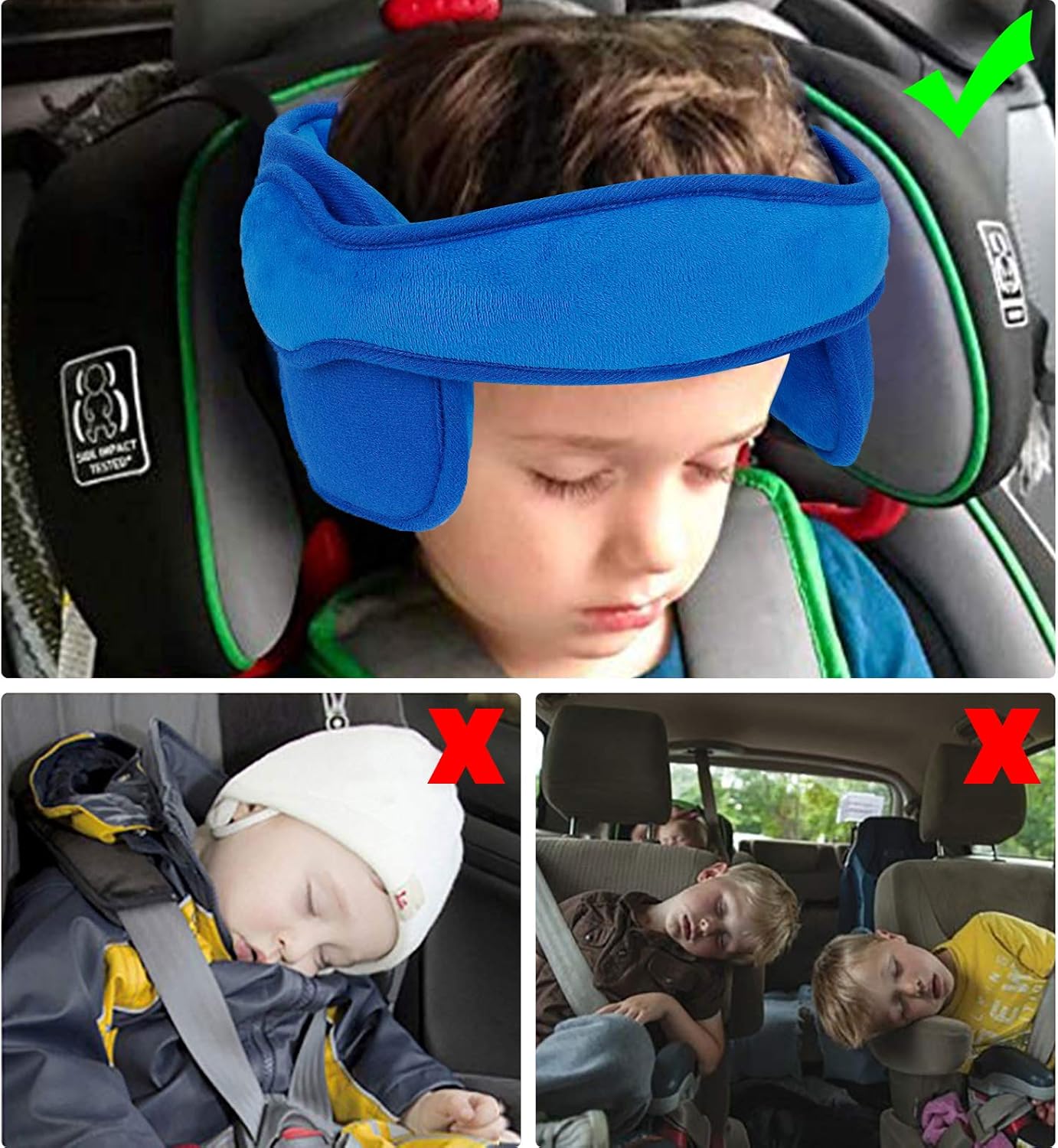 Bebe Support De Tete De Voiture Reglable Auto Siege De Securite Porte Tete Pour Enfant Confortable Cale Cou Oreiller Tete Fixation Holder Repose Proteger Coussin Bleu Amazon Fr Bebes Puericulture
