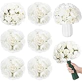 XunYee 85 Pcs Artificial Peonies Faux Silk Flowers Bulk for Vase Vintage Faux Peony Bouquet Florals Stems Arrangements for Valentines Wedding Table Centerpiece Farmhouse Birthday Vase Filler(White)