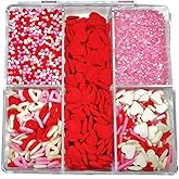 Sentovac Edible Candy Heart Jimmies Mixing Cupcake Toppers Decorations Sprinkles Cake Cupcakes Decoration