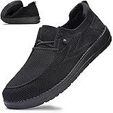 VIPFOX Wide Toe Box Shoes for Men Extra Wide Width Diabetic Shoes Men's Loafers & Slip-ons Arch Support Plantar Fasciitis Walking Loafers