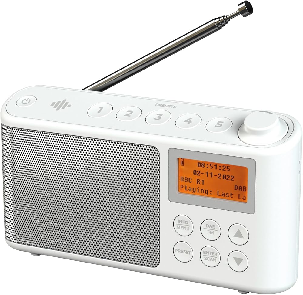 i-box Spectrum Portable DAB Radio FM USB 15h Battery 60 Stations