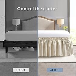 FreshCulture Full Bed Skirt, Elastic Wrap Around