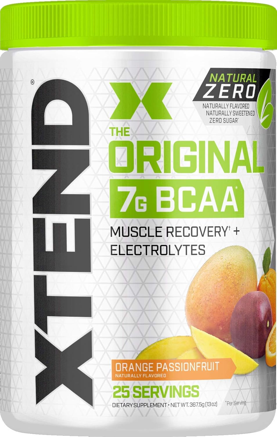 XTEND Natural Zero BCAA Powder Blueberry Lemonade | Free of Artificial Sweeteners, Flavors, and Chemical Dyes | Post Workout Drink with Amino Acids | 7g BCAAs for Men & Women | 25 Servings: Health & Personal Care