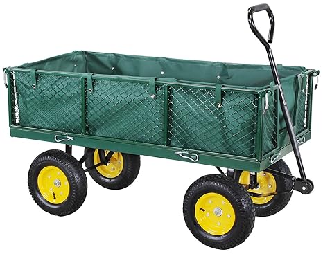 Miweba Bollerwagen MB-700 - Plane - Wände klappbar - 700 Kg Traglast - Luftreifen - Volumen 150 L