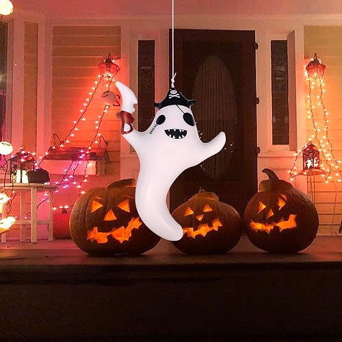 ZHUYNXIR Inflatable Halloween Decorations, mall, Yard, Haunted House Scene Layout Props,Horror Ghost. Knife Ghost.