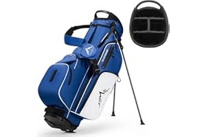 UNIHIMAL Lightweight Golf Stand Bag with 4-Way Full Length Dividers, Durable Waterproof Golf Bag for Men & Women with Multiple Pockets