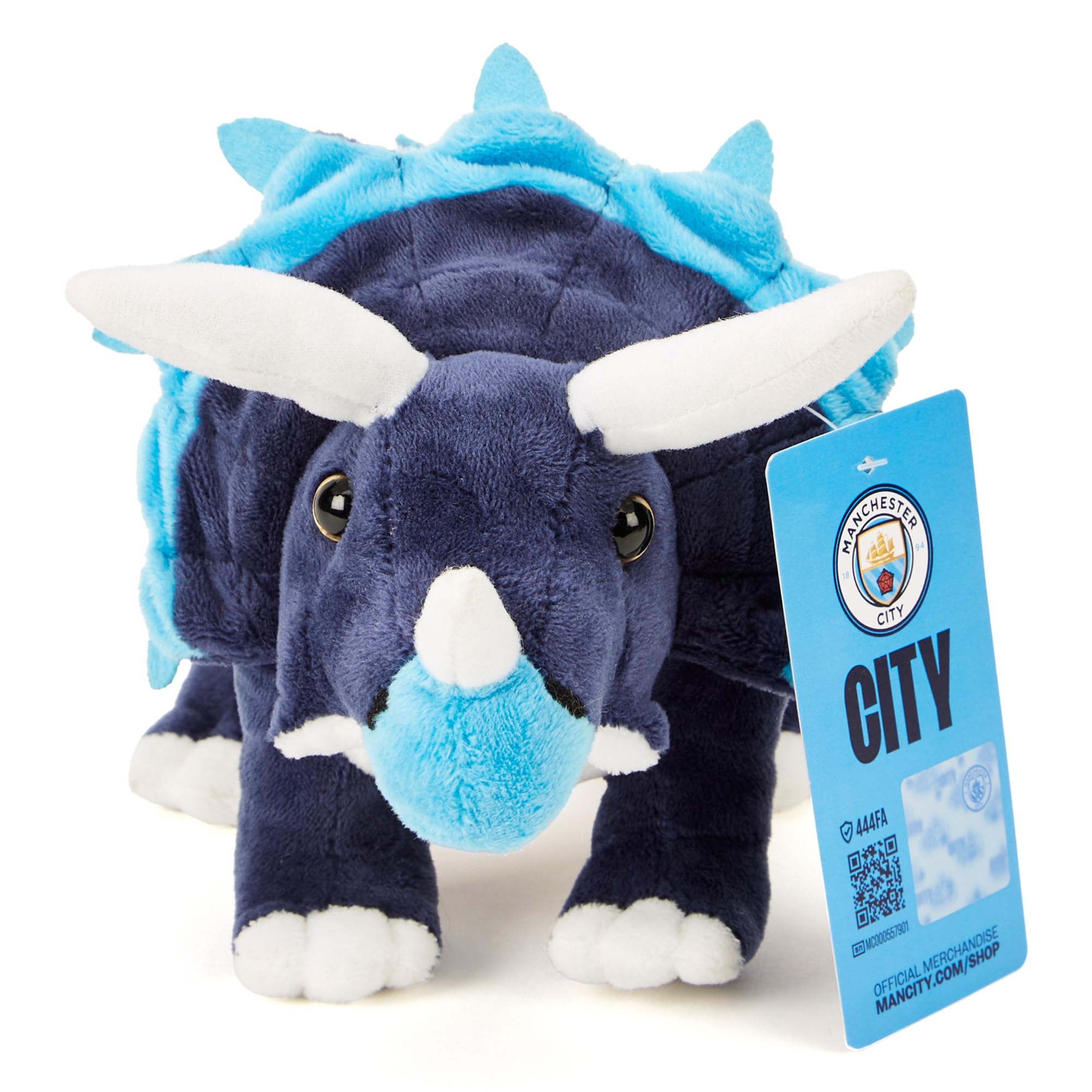 Man City FC Triceratops | 30 cm Officially Licensed Dinosaur Plush, for Adults & Kids | Manchester The Citizens