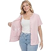 USBD Post Mastectomy Shirt with Drain Pockets Crew Neck Post Op Button Down Recovery Tops
