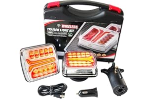 UNIFULL Wireless LED Trailer Light Kit, Magnetic Towing Lights for Trailers, Trucks, Tractors, Lorries, Vans, Campers, Boats