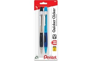 Pentel® Quicker Clicker™ Automatic Pencils, 0.5 mm, Smoke Barrel, Pack Of 2 Pencils