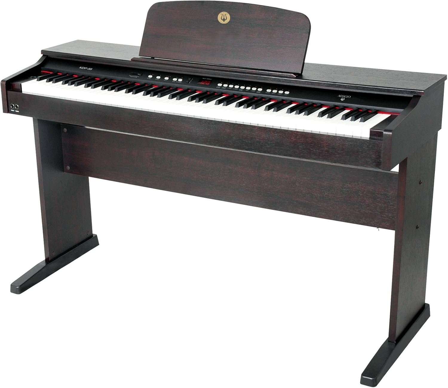 Adagio 88 Note Hammer Action Console Digital Piano in Satin Rosewood