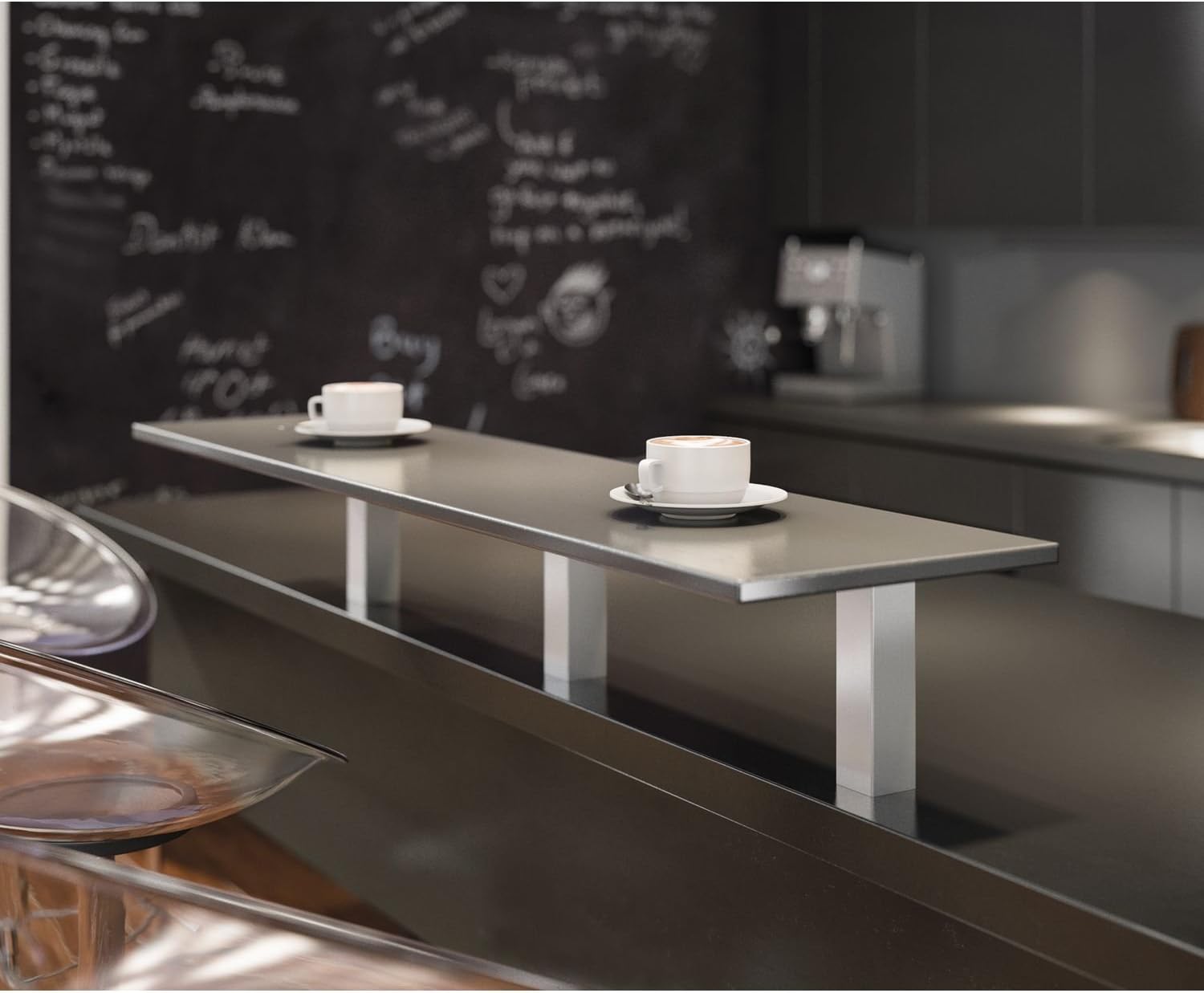 EBB 20.005.11-230 Capri Bar Console Straight, Silver, 230 mm - Image 4