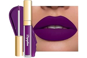 DEPUPLUM Purple Lipstick Matte for Women, SuperStay Long Lasting Lipstick Smudge Proof No Transfer Liquid Lipsticks, Cruelty Free Lip Makeup (DM22 Purple Crystal)