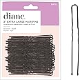 Diane Extra Large 3” Hair Pins for Women, Girls, Hairdressing, Salon, U Shaped Hair Pins with Ball Tips for Securing Updos, Buns, Braids, and Everyday Styles, Black (32 Count)