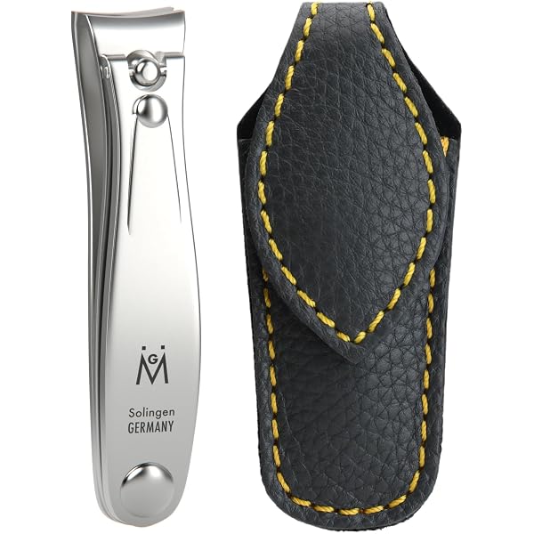 Ensemble De 5 Outils De Manucure/pédicure En Cuir - Étui Noir - Inox - Marque HK - Neuf