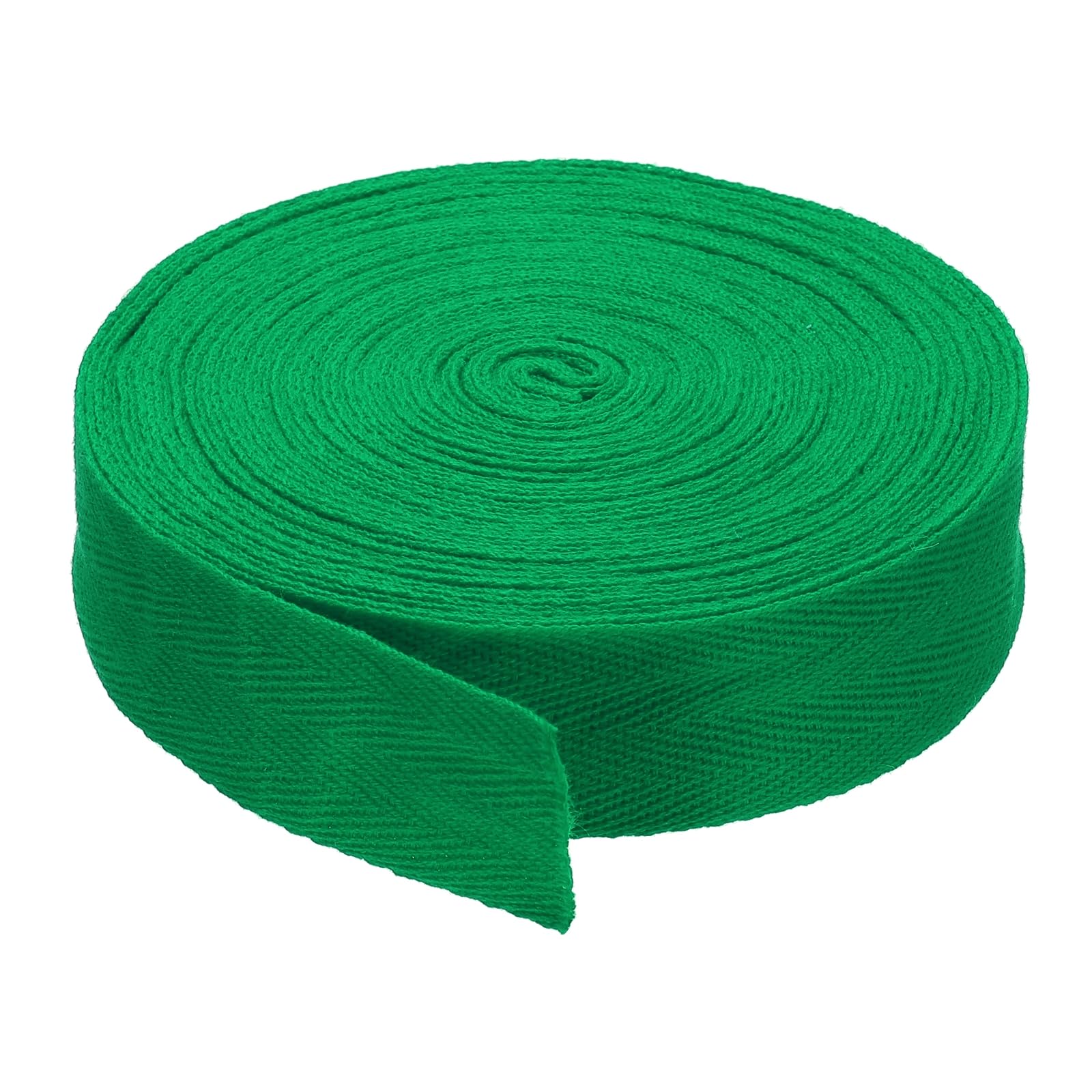 PATIKIL 1.2"/3cm Cotton Twill Tape 10 Yards Cotton Ribbon Bias Binding Tape Herringbone Webbing Trim for Sewing Gift Wrapping Craft DIY Green