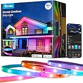 Govee Outdoor LED Strip Lights, 98.4ft Smart Outdoor Lights Work with Alexa and Google Assistant, App Control, IP65 Waterproof, RGBIC Lights for Patio, Eave, Party Decorations