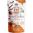 Just The Fun Part, Bite-Size Crispy Mini Waffle Cones, Filled with Premium Belgian Chocolate, Great for Snacks, Dessert, Grab & Go - Kosher, Pumpkin Spice and White Chocolate (Pack of 1)